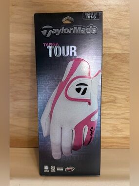 TaylorMade Women's Golf Glove in White and Pink RH-S